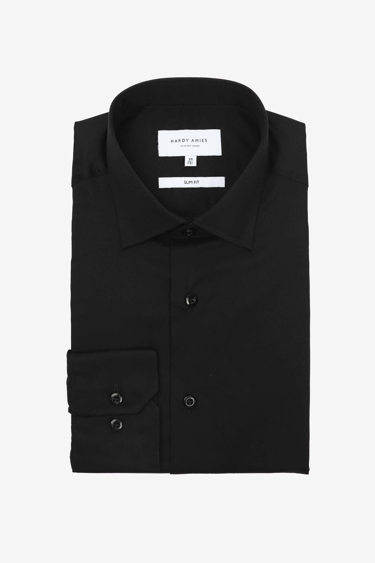 Plain Black Shirt (Slim Fit)