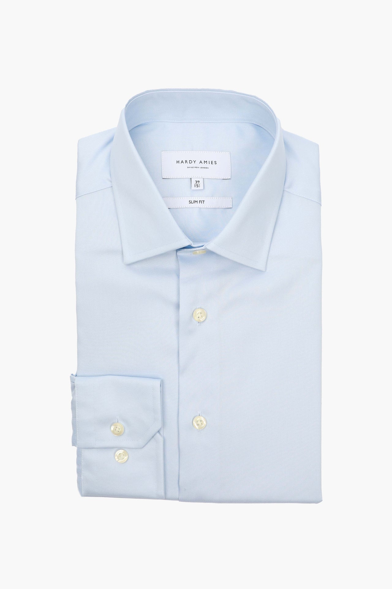 Blue Micro Twill Shirt (Slim Fit)