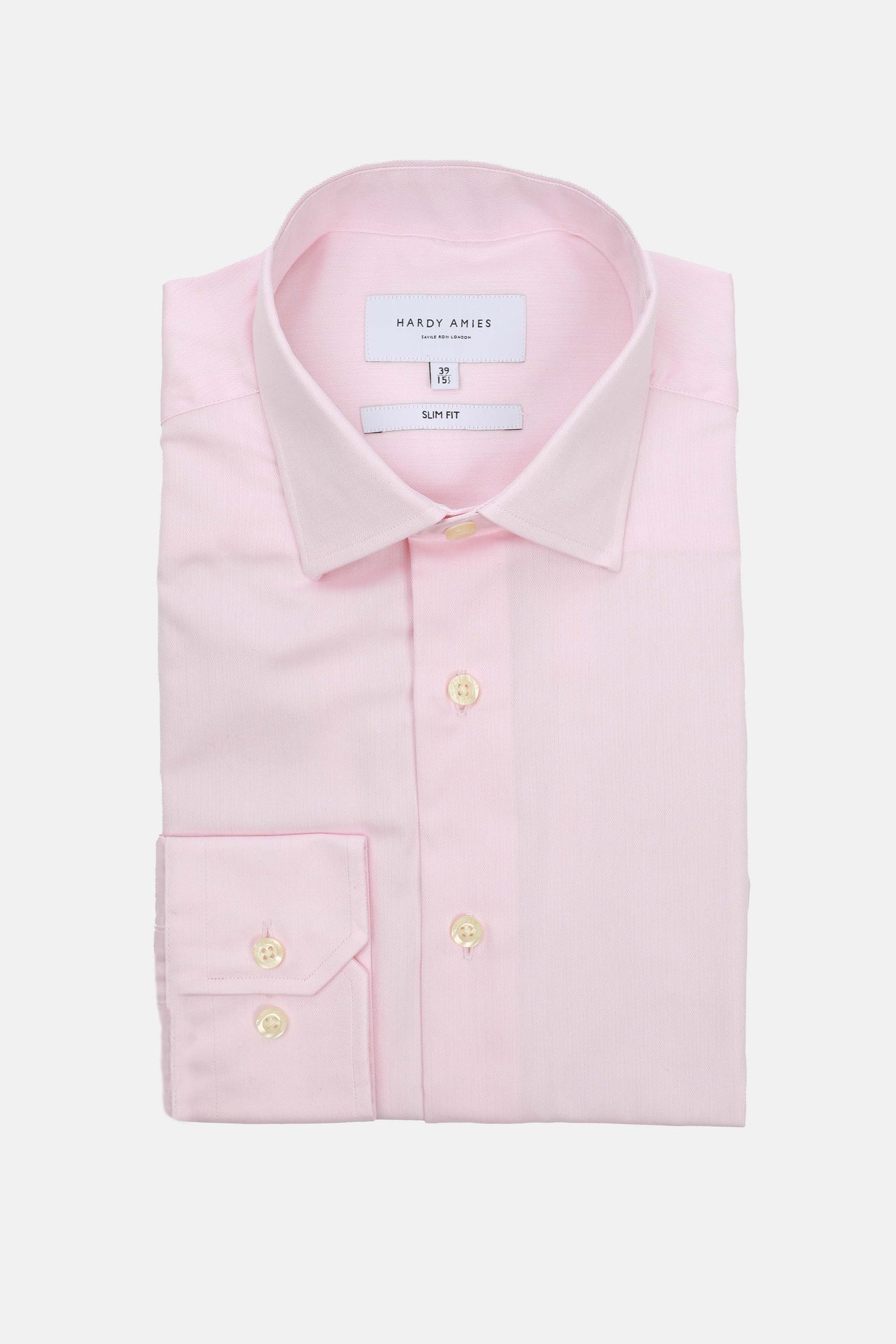 Pink Mini Herringbone Shirt (Slim Fit)