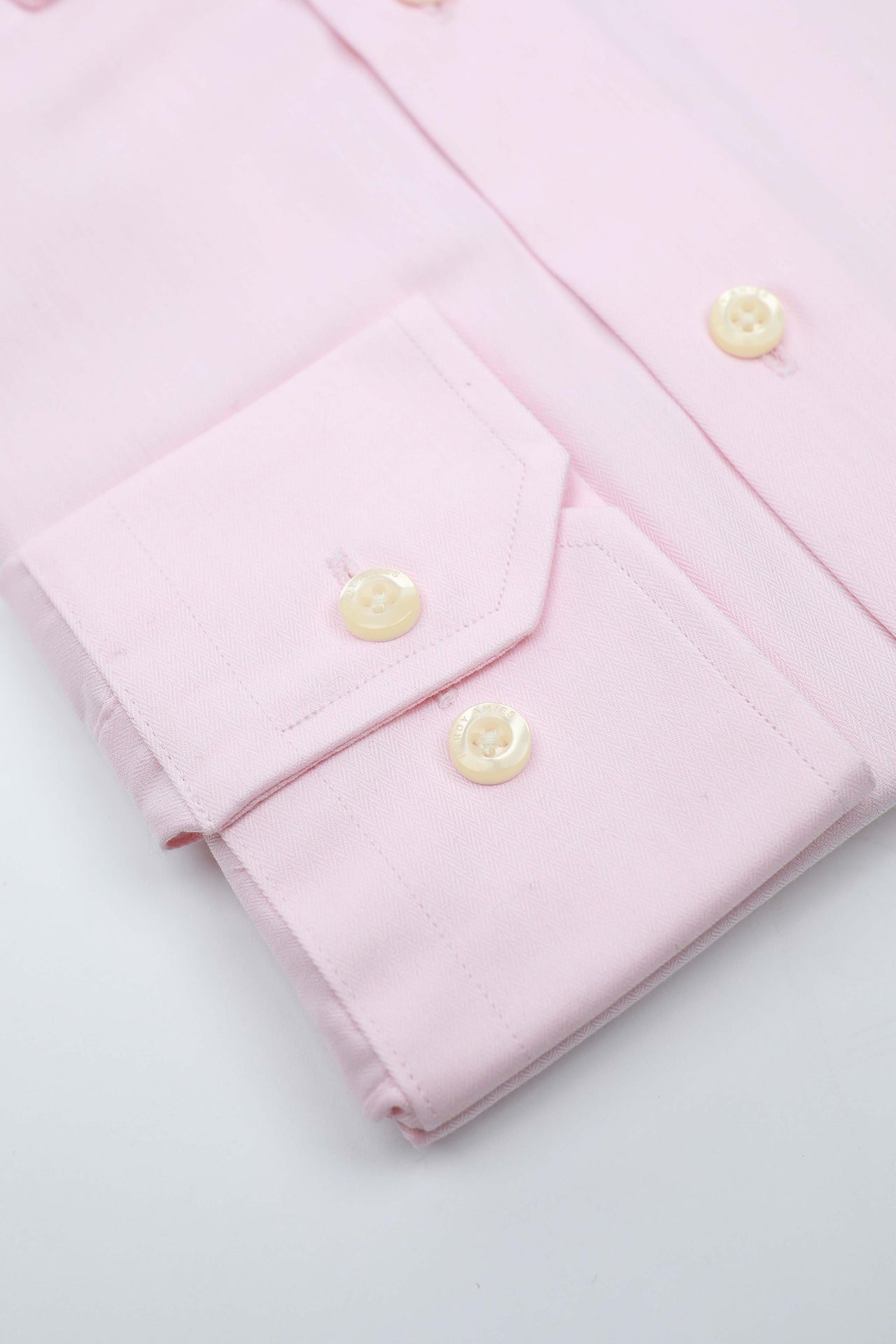 Pink Mini Herringbone Shirt (Slim Fit)