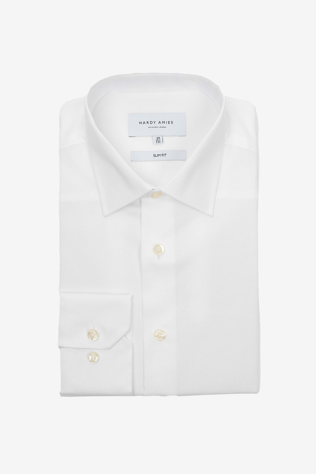 White Micro Twill Shirt (Slim Fit)
