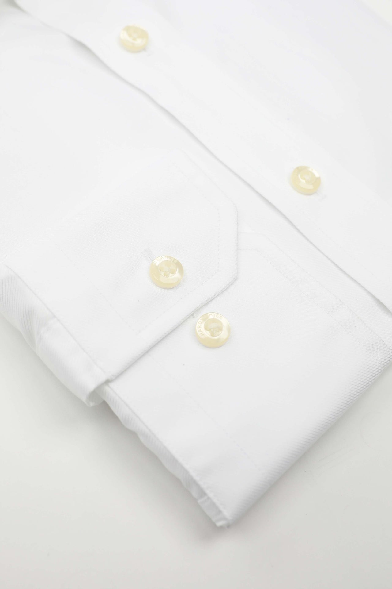 White Herringbone Business Shirt (Contemporary Fit)