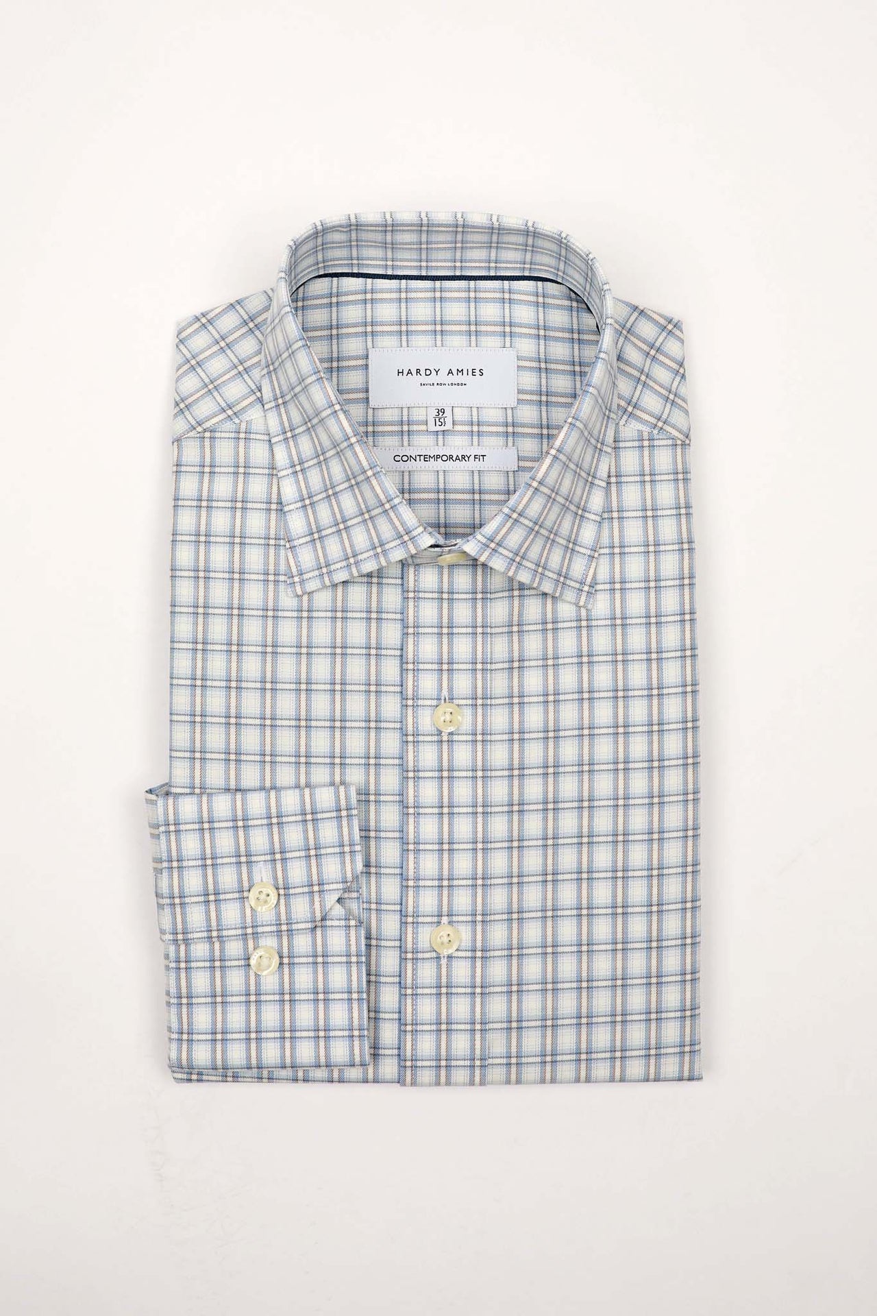 Cerulean Check Shirt Contemporary Fit