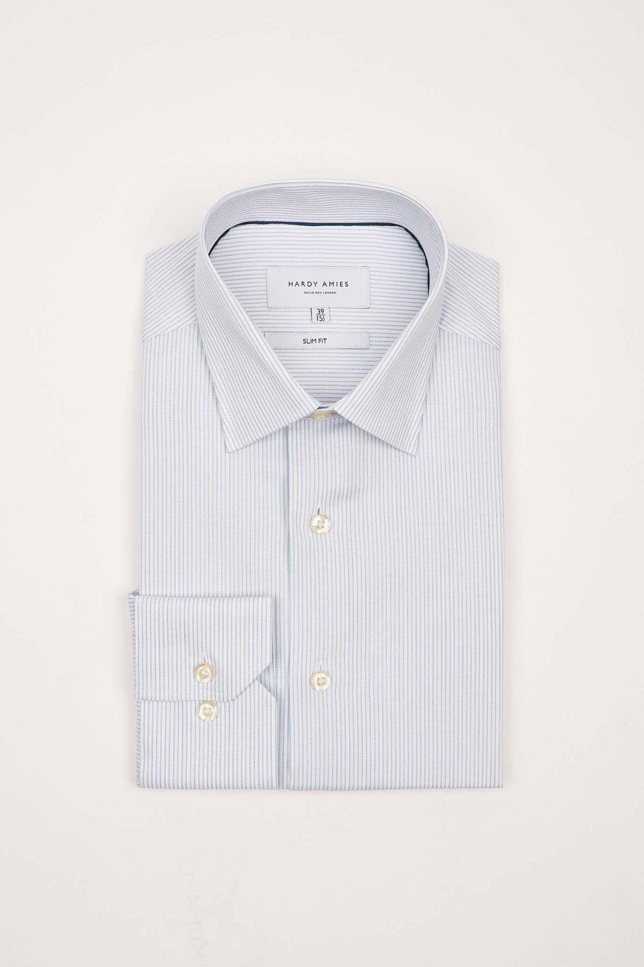 Ice Blue Stripe Shirt Slim Fit