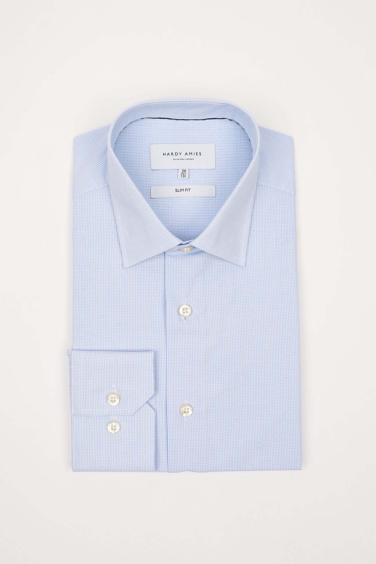Blue Check Shirt Slim Fit
