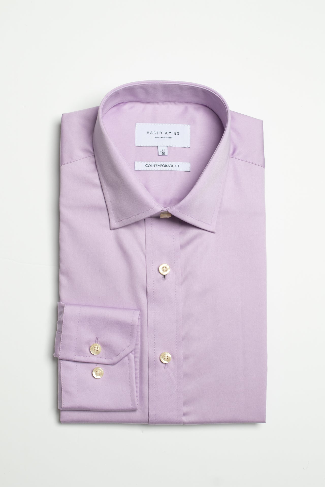 Lilac Plain Poplin Shirt (Contemporary Fit)