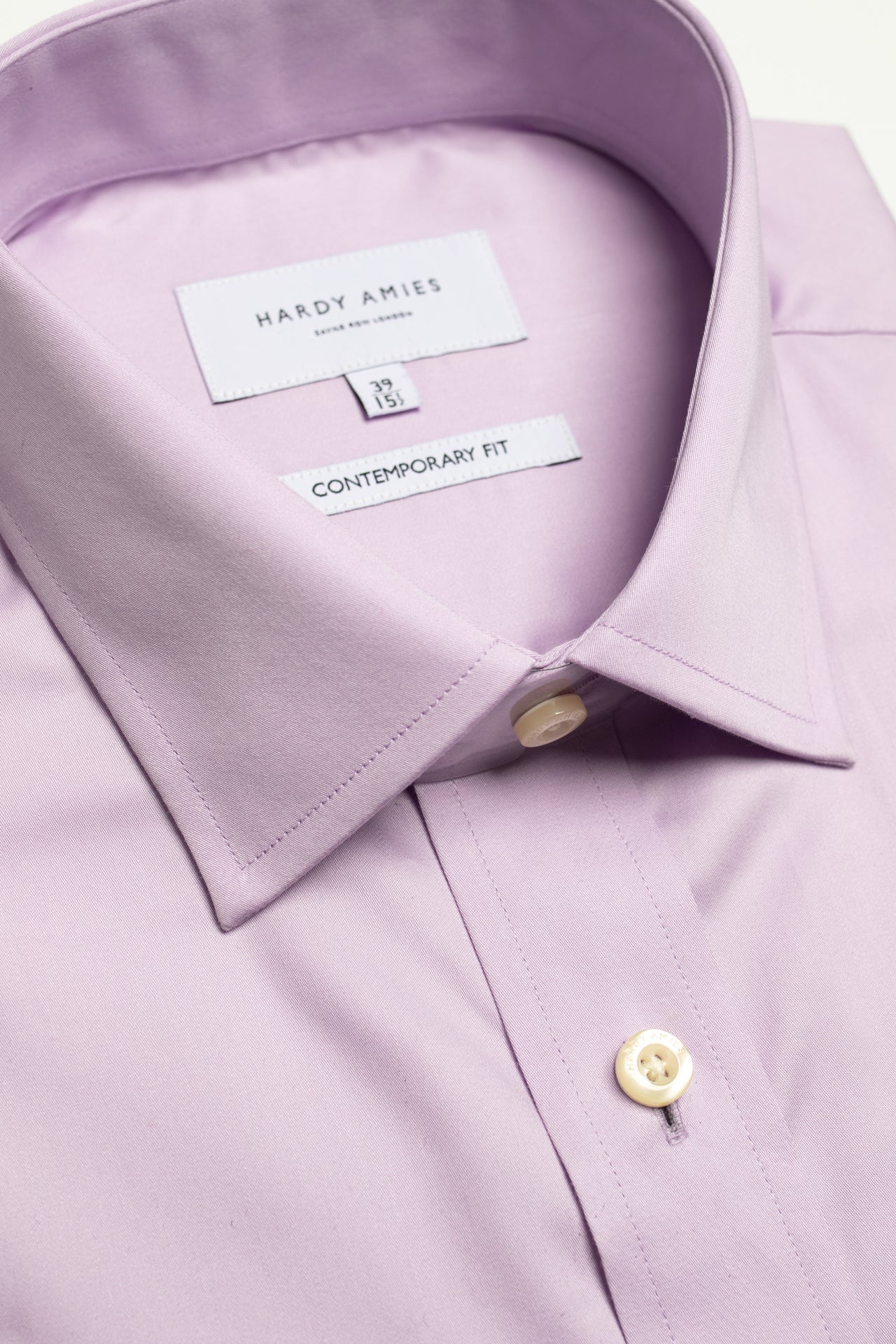 Lilac Plain Poplin Shirt (Contemporary Fit)