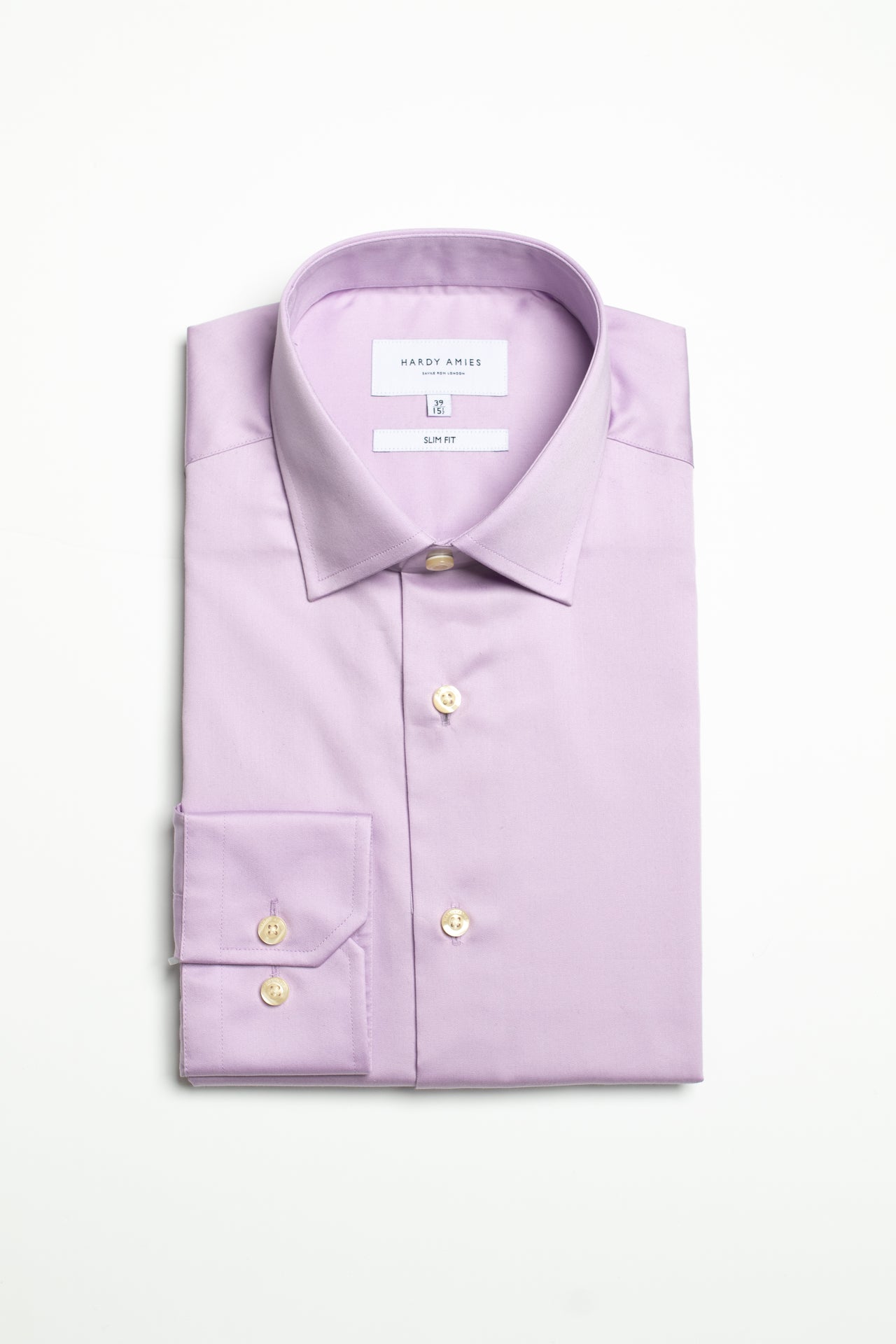 Lilac Plain Poplin Shirt (Slim Fit)