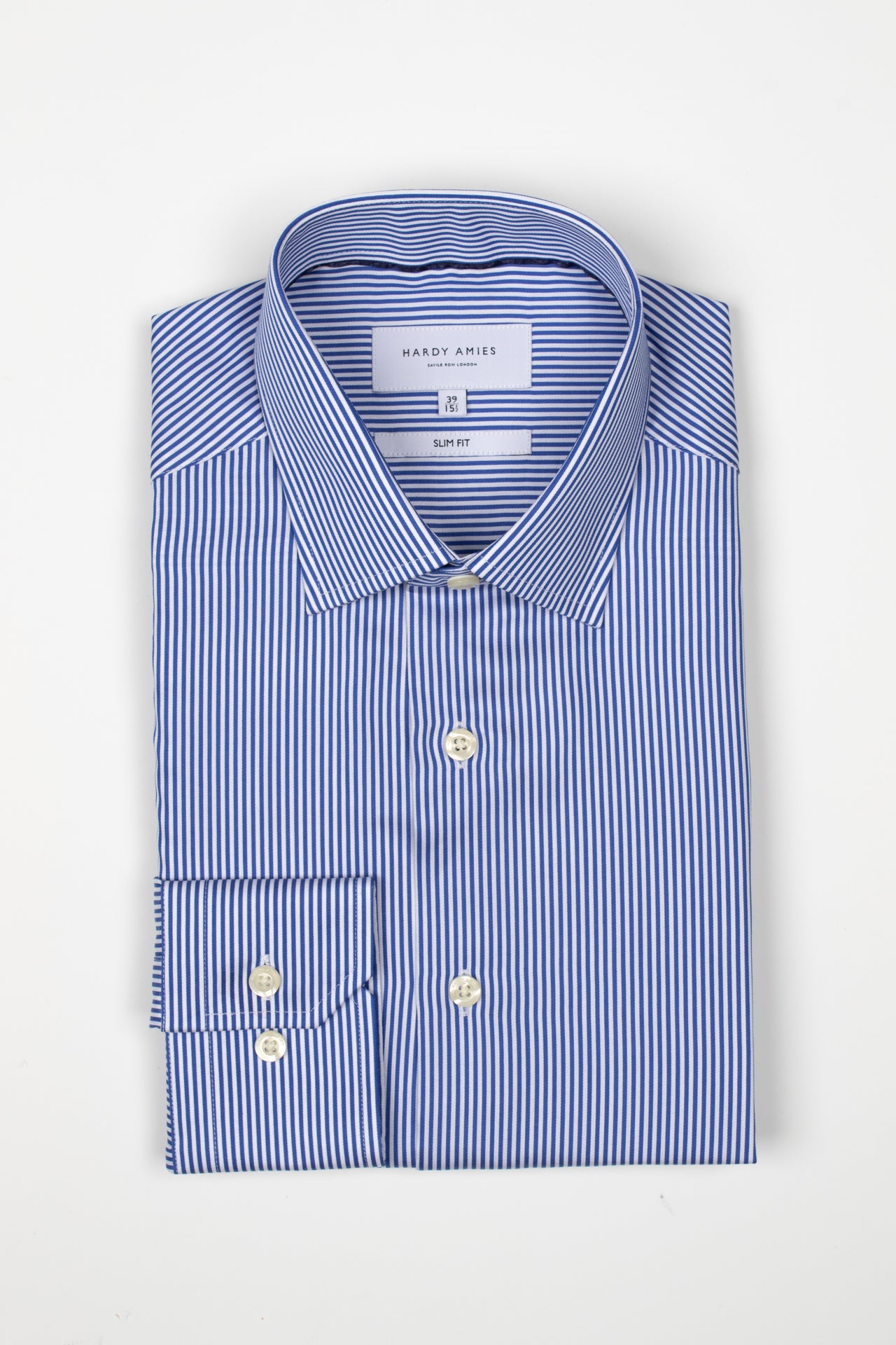 Blue Bengal Stripe Twill Shirt (Slim Fit)