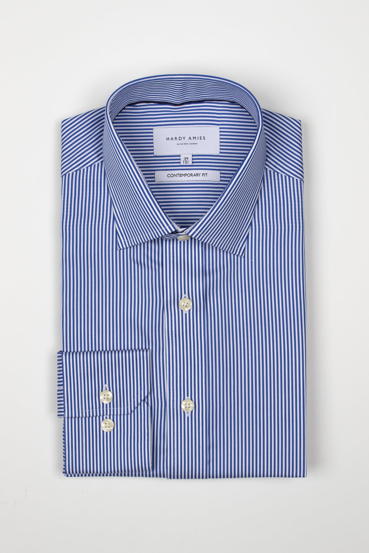 Blue Bengal Stripe Twill Shirt (Contemporary Fit)