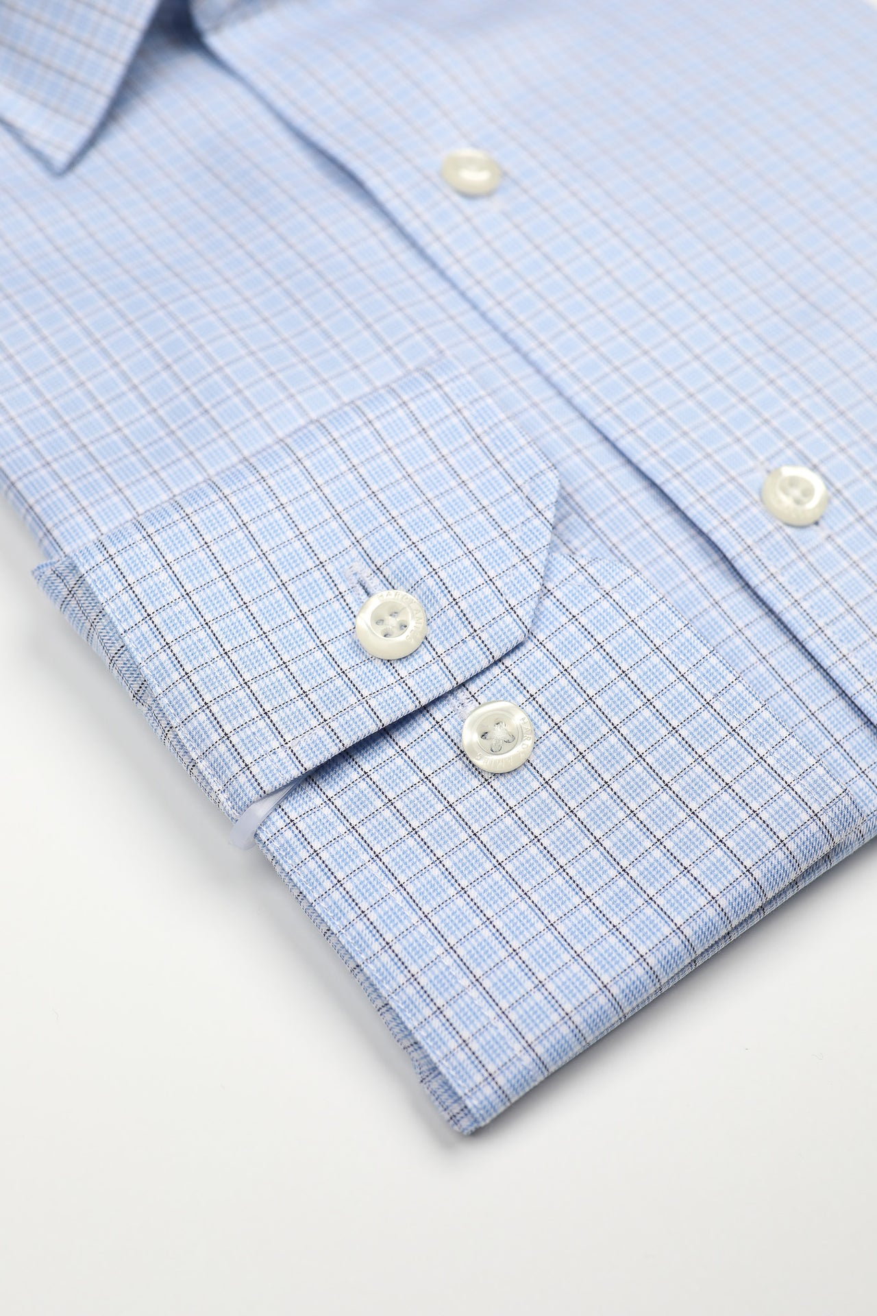 Blue Check Shirt Contemporary Fit