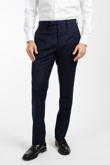  Navy Shadow Check Trouser