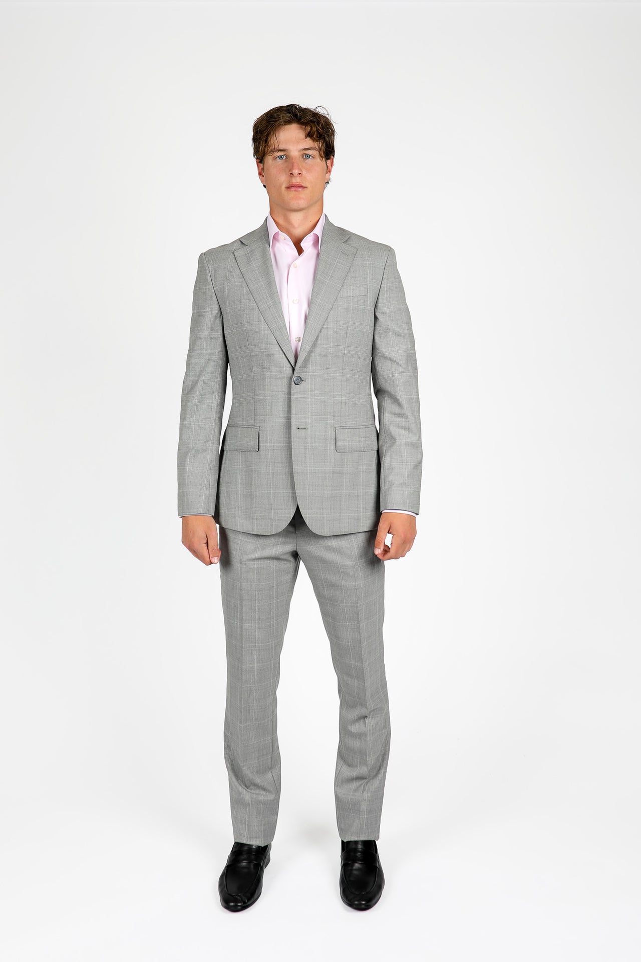 Light Grey Brinsley Check Trouser