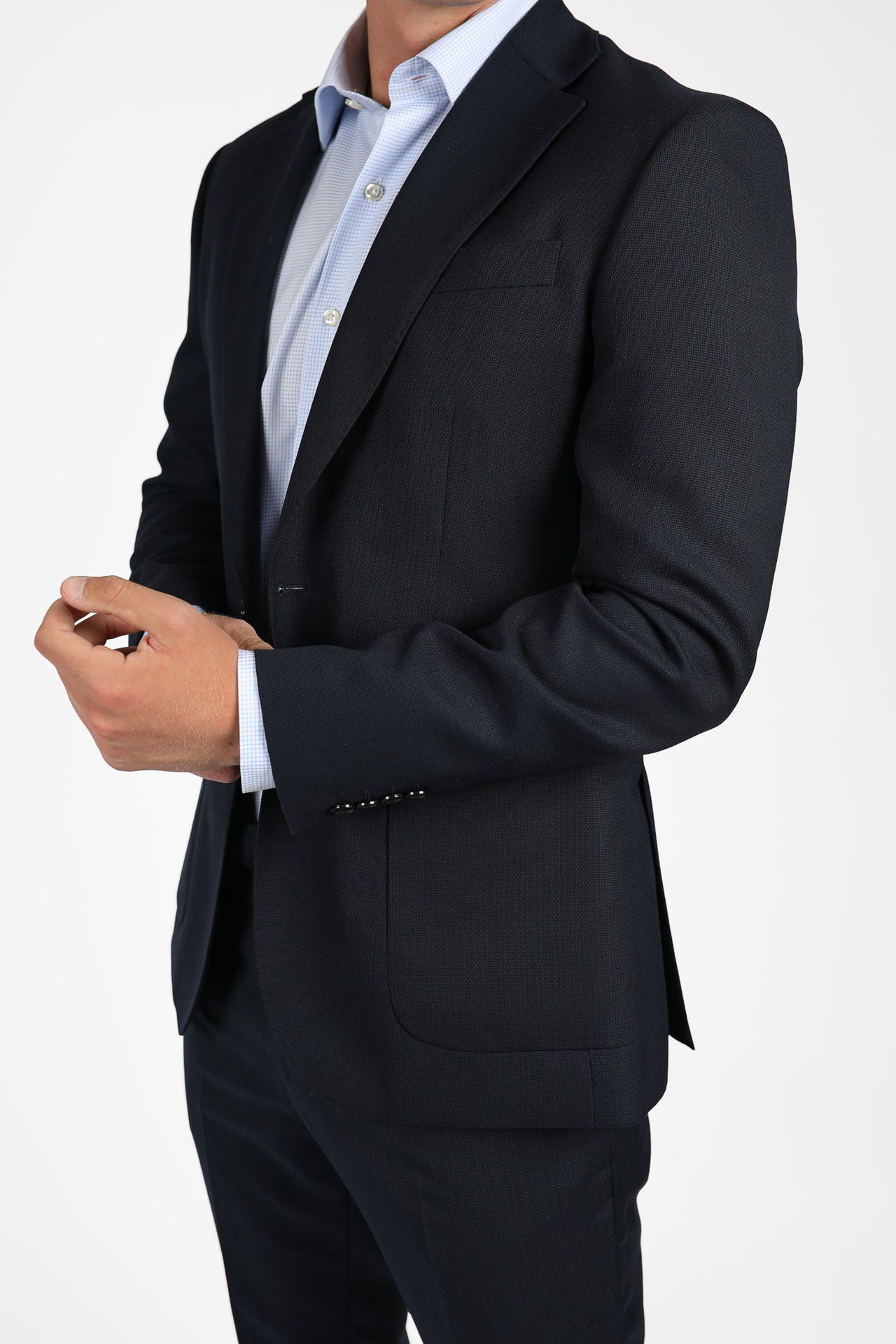 Navy Brinsley Hopsack Sports Jacket