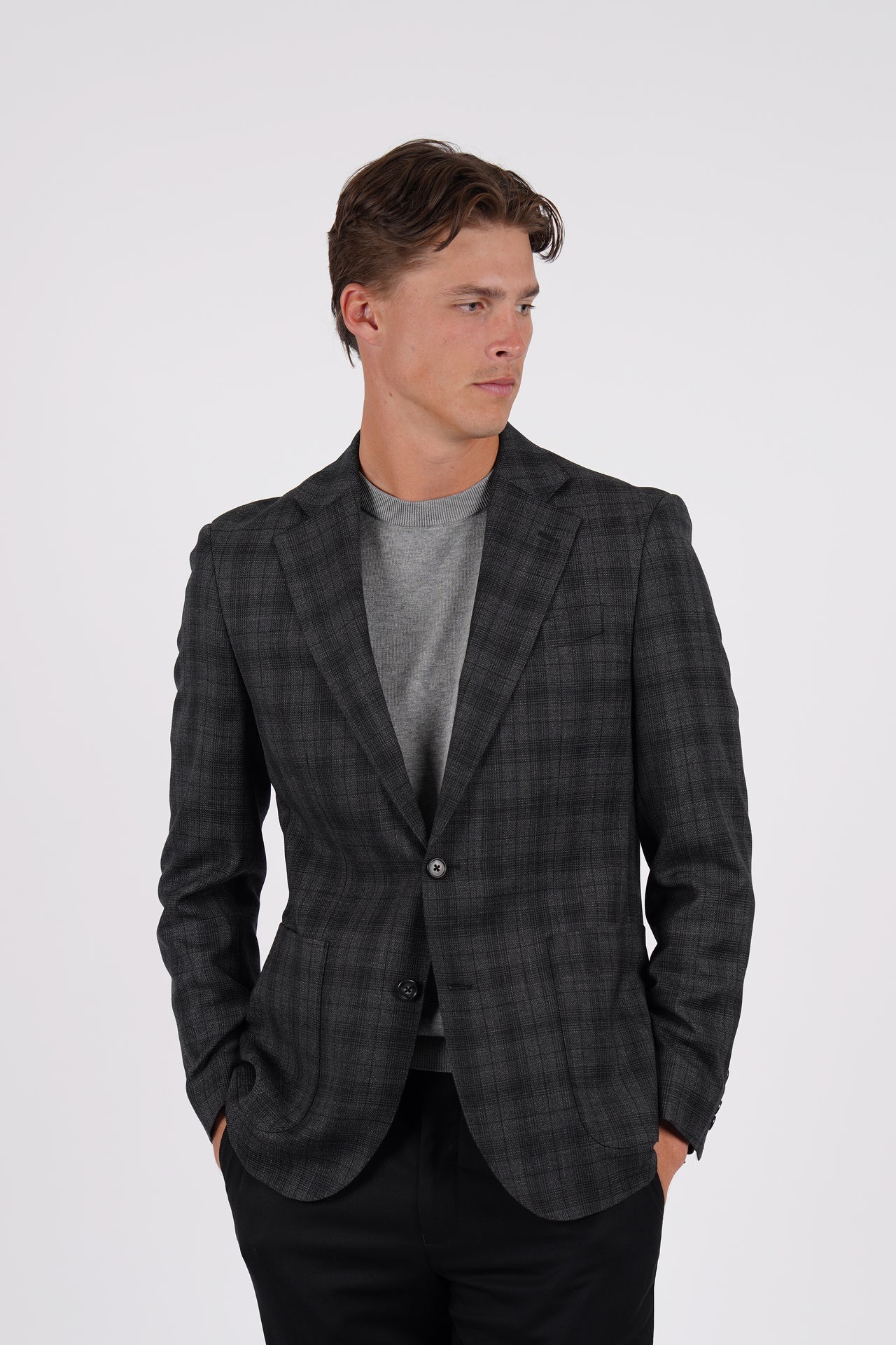 Black Brinsley Mini Check Sport Jacket