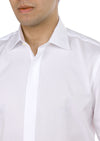 White Satin Stripe Dinner Shirt (Contemporary Fit)