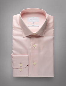  Pink Mini Herringbone Shirt (Slim Fit)