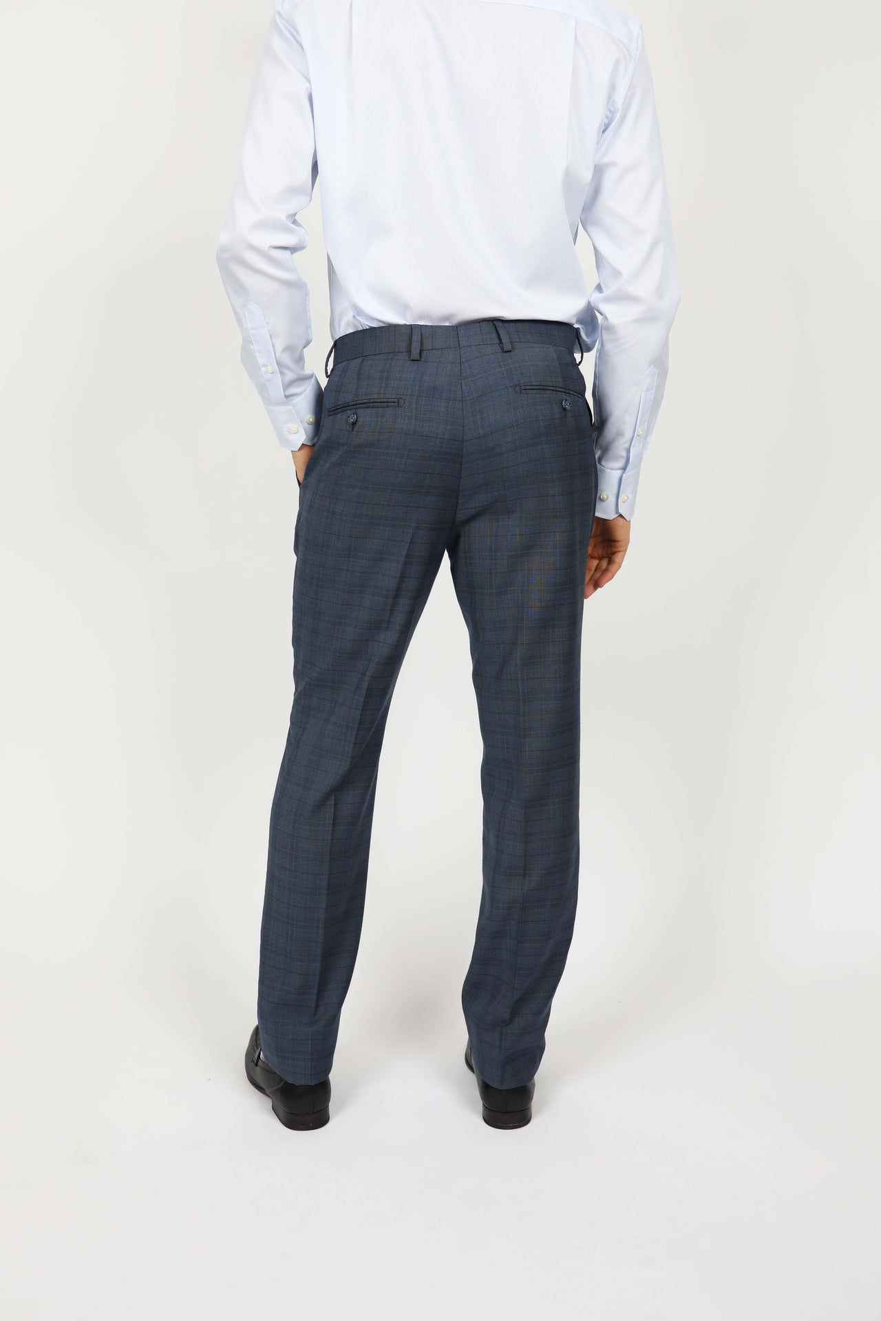 Blue Indigo Brinsley Check Trouser