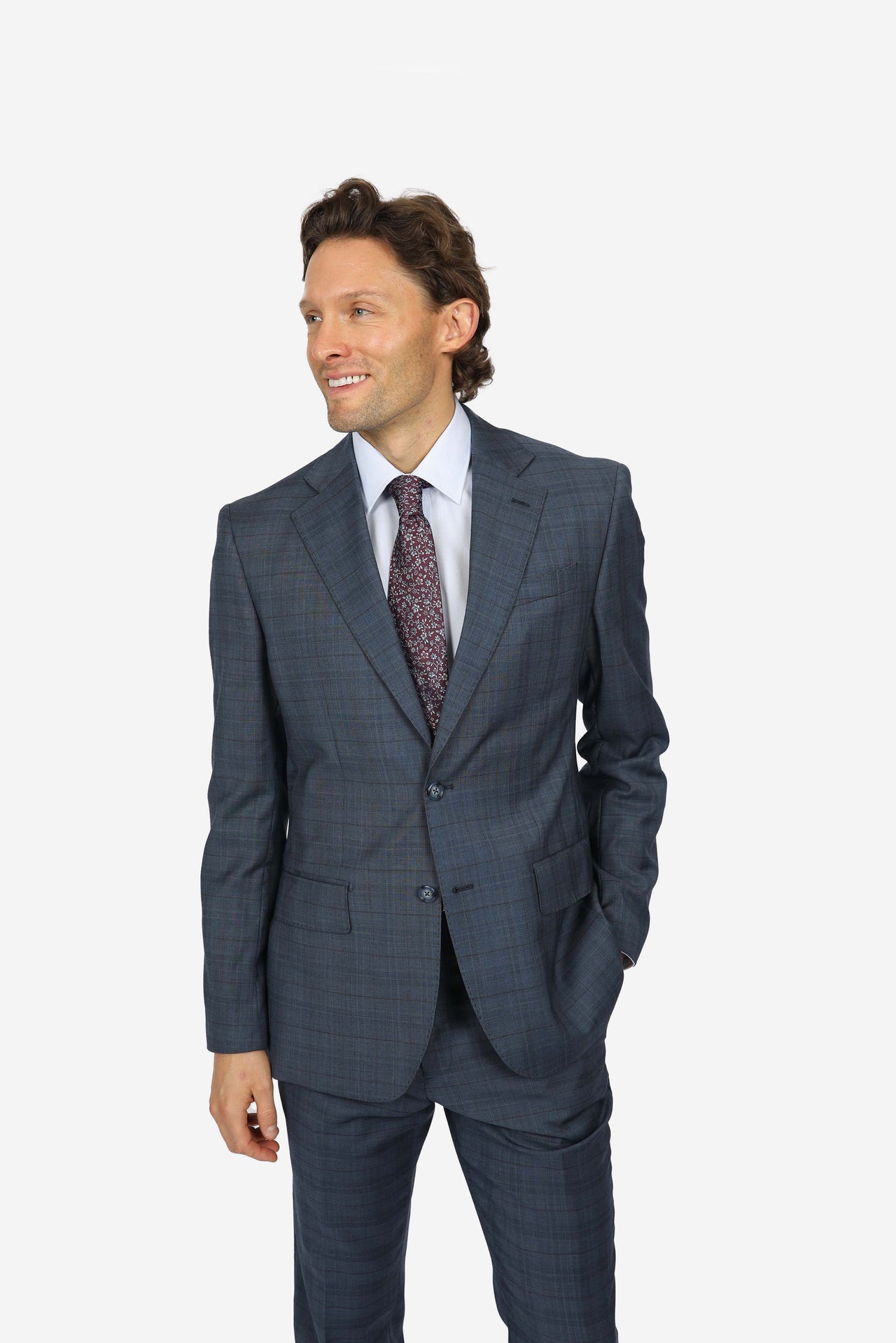 Blue Indigo Brinsley Check Jacket