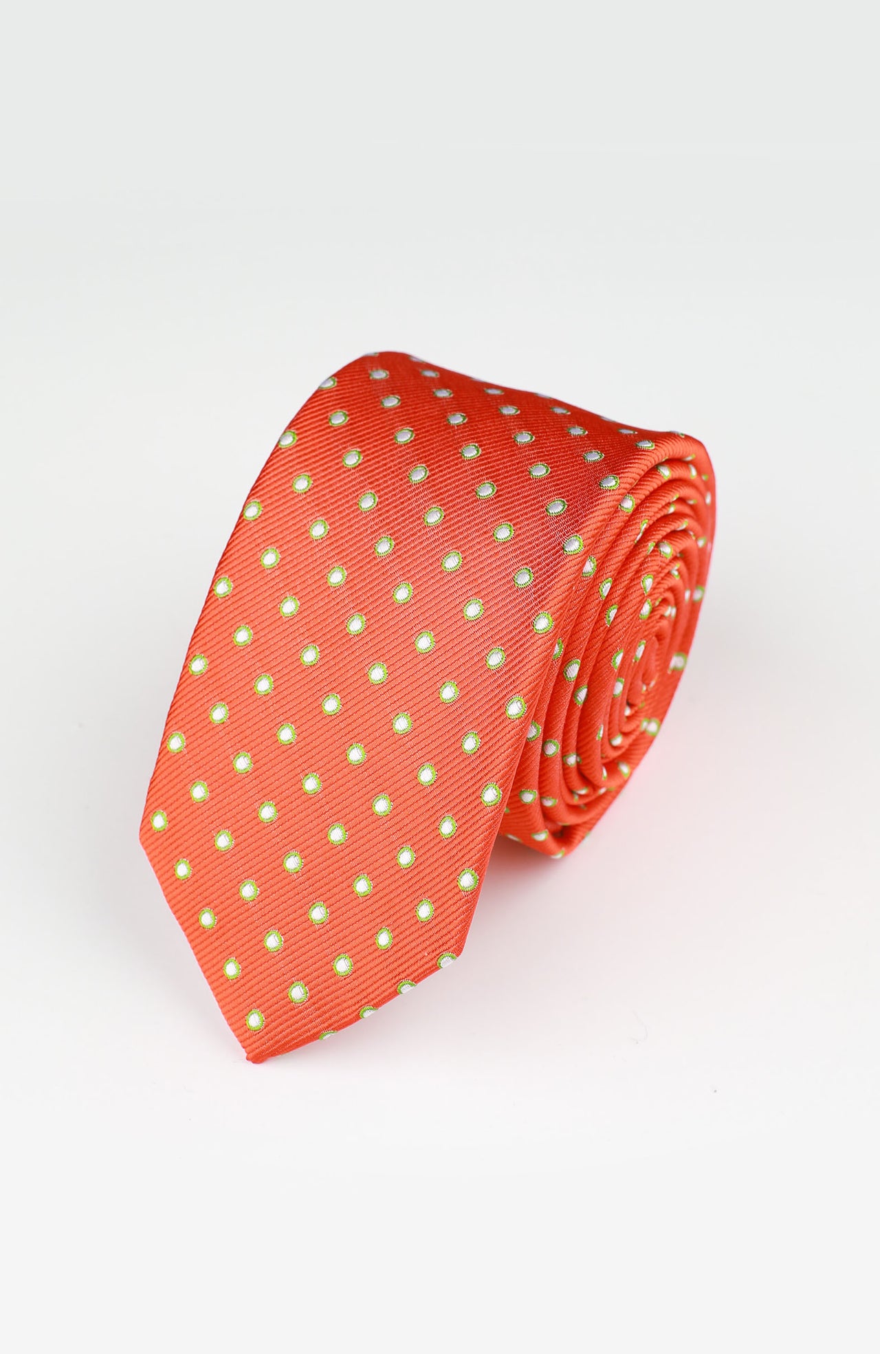 SAFFRON SILK SPOT TIE
