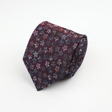  Maroon Silk Floral Tie