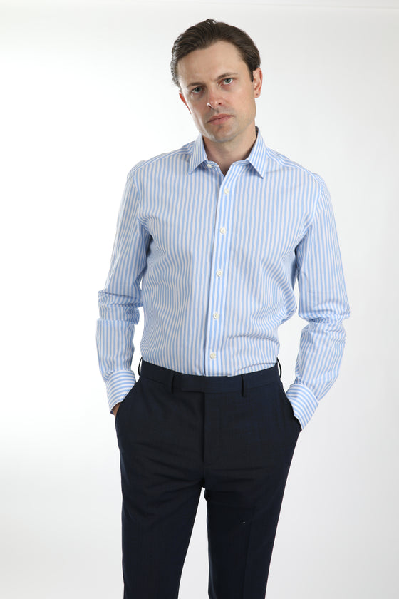 Blue Stripe Shirt (Contemporary Fit)