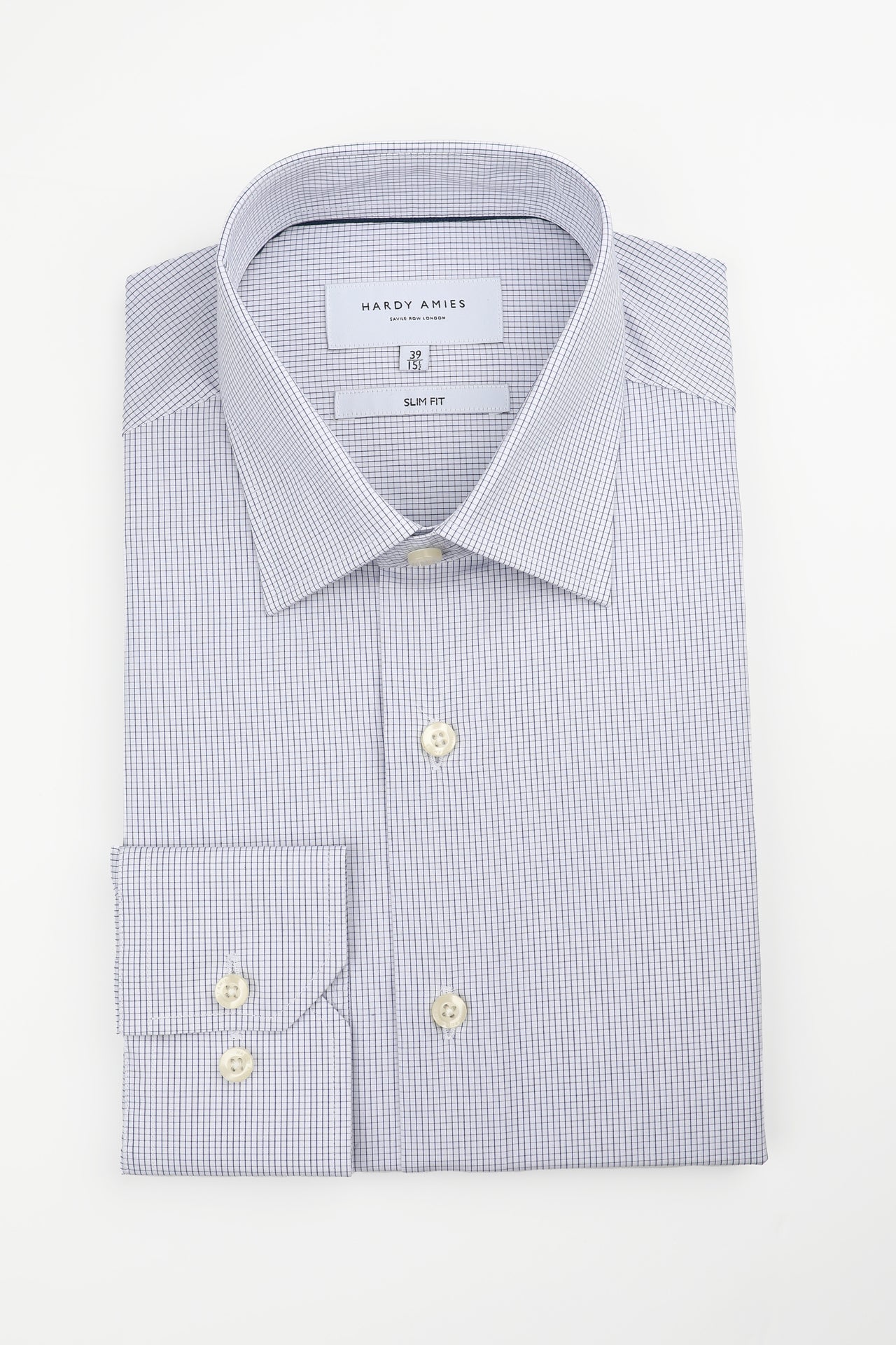 Navy Check Shirt (Slim Fit)