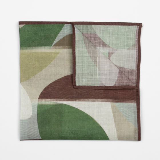Earth Abstract Ramie Pocket Square