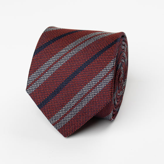 Burgundy Silk Stripe Tie