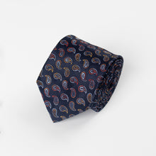  Navy Silk Paisley Tie