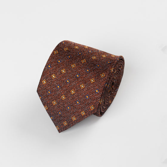 Burnt Orange  Silk Jaquard Tie