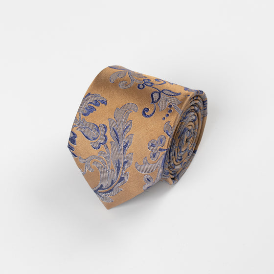Gold Silk Paisley Tie