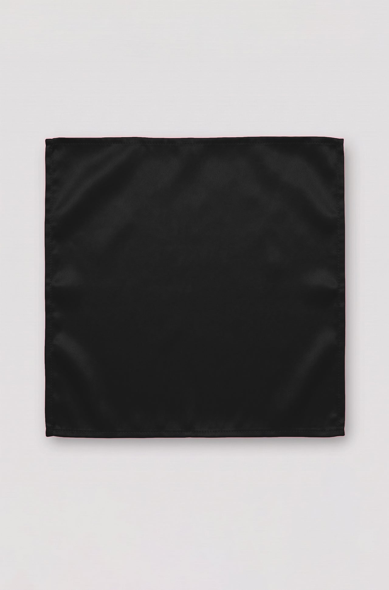 Black Pure Silk Pocket Square
