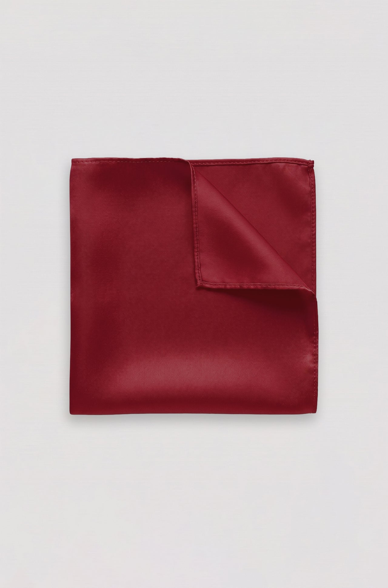 Burgundy Pure Silk Pocket Square