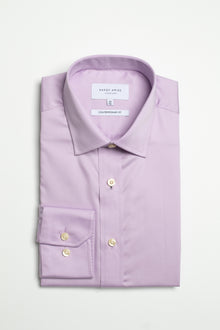  Lilac Plain Poplin Shirt (Contemporary Fit)