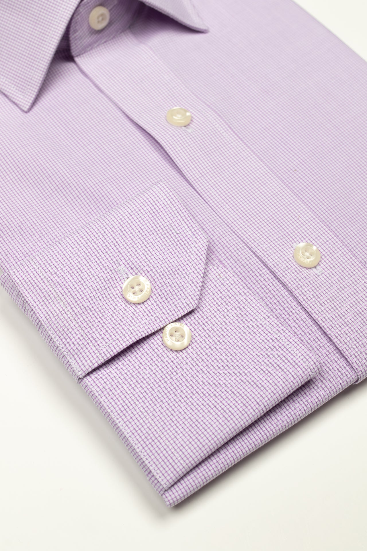 Lilac Mini Check Shirt (Contemporary Fit)