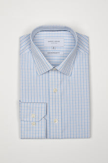  Blue Royal Twill Check Shirt (Contemporary Fit)