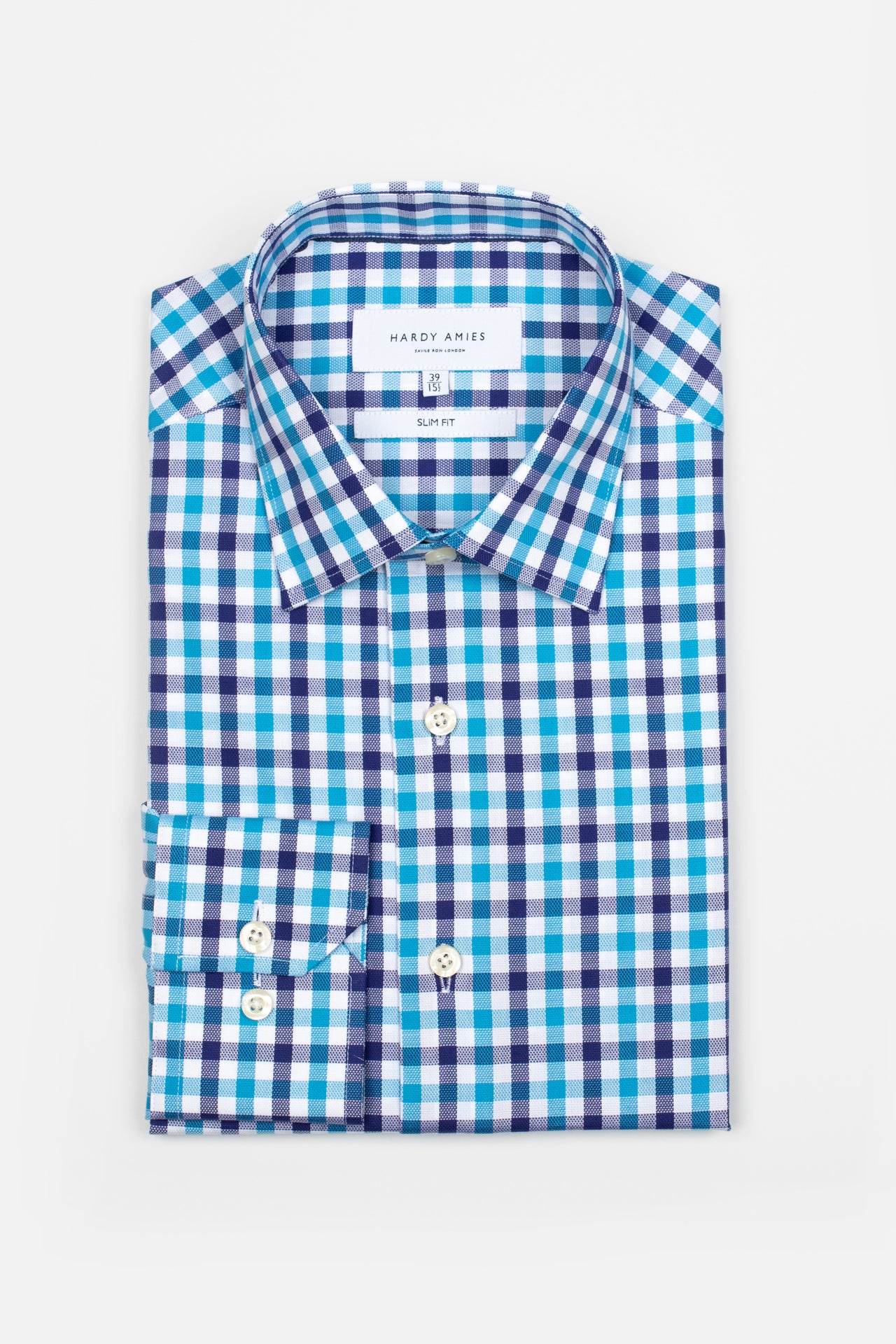 Aqua Check Shirt (Slim Fit)