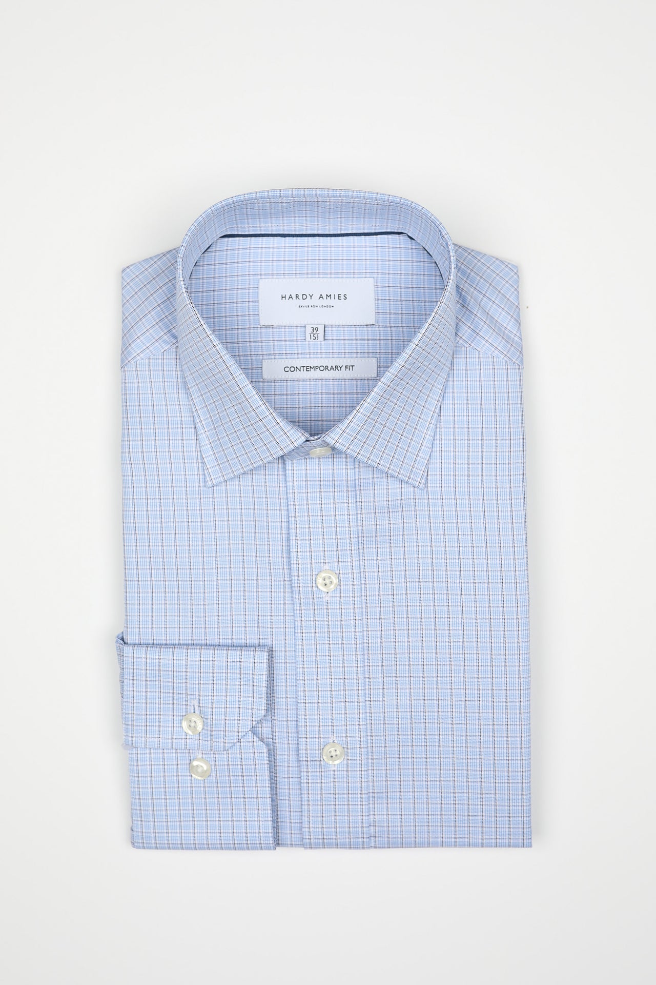 Blue Check Shirt Contemporary Fit