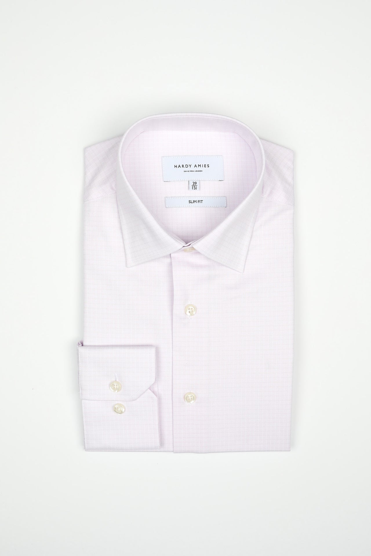 Barely Pink Check Shirt Slim Fit