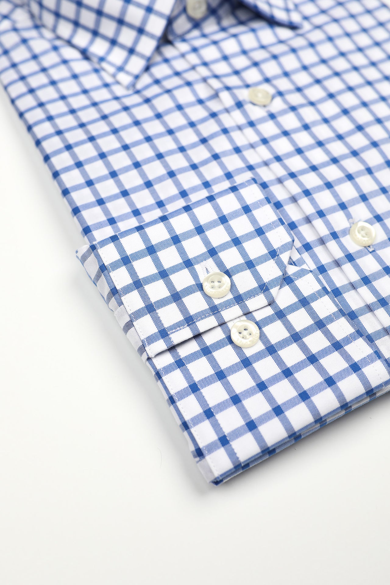 Navy Check Shirt Slim Fit