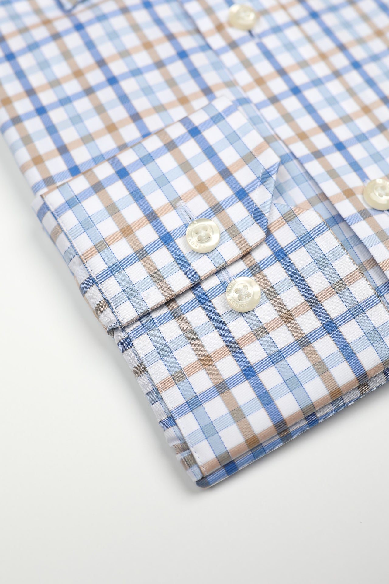 Pebble Blue Check Shirt Shirt Contemporary Fit