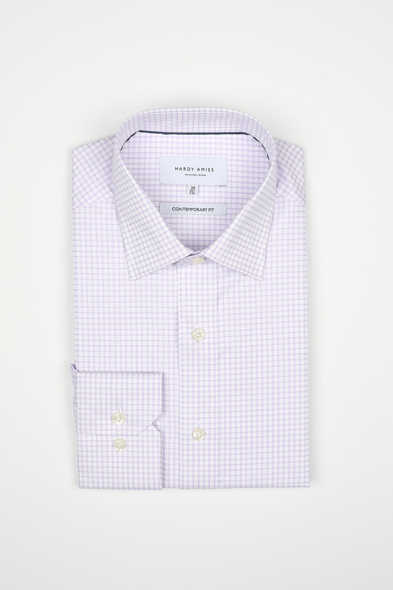 Lilac Check Shirt Slim Fit