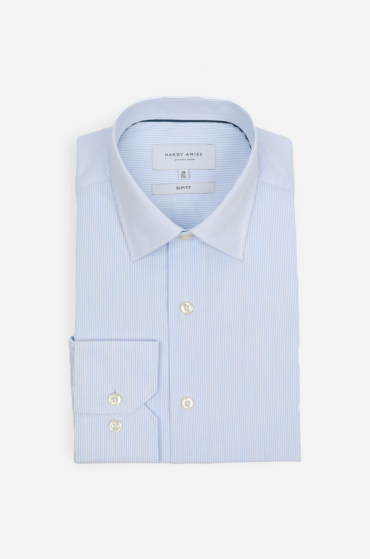 Blue Fine Stripe Shirt Slim Fit