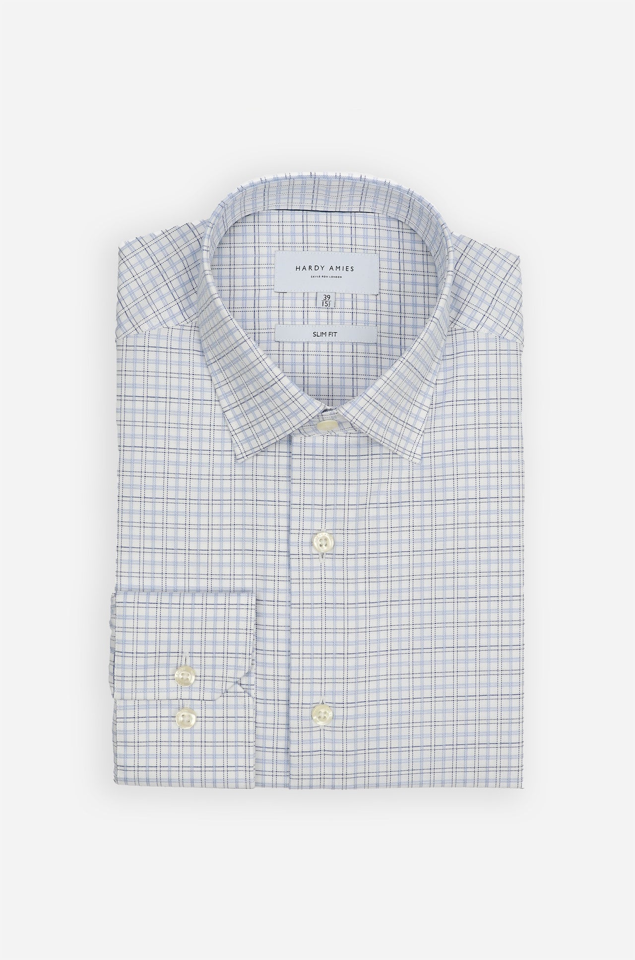 Blue Iris Check Shirt Slim Fit