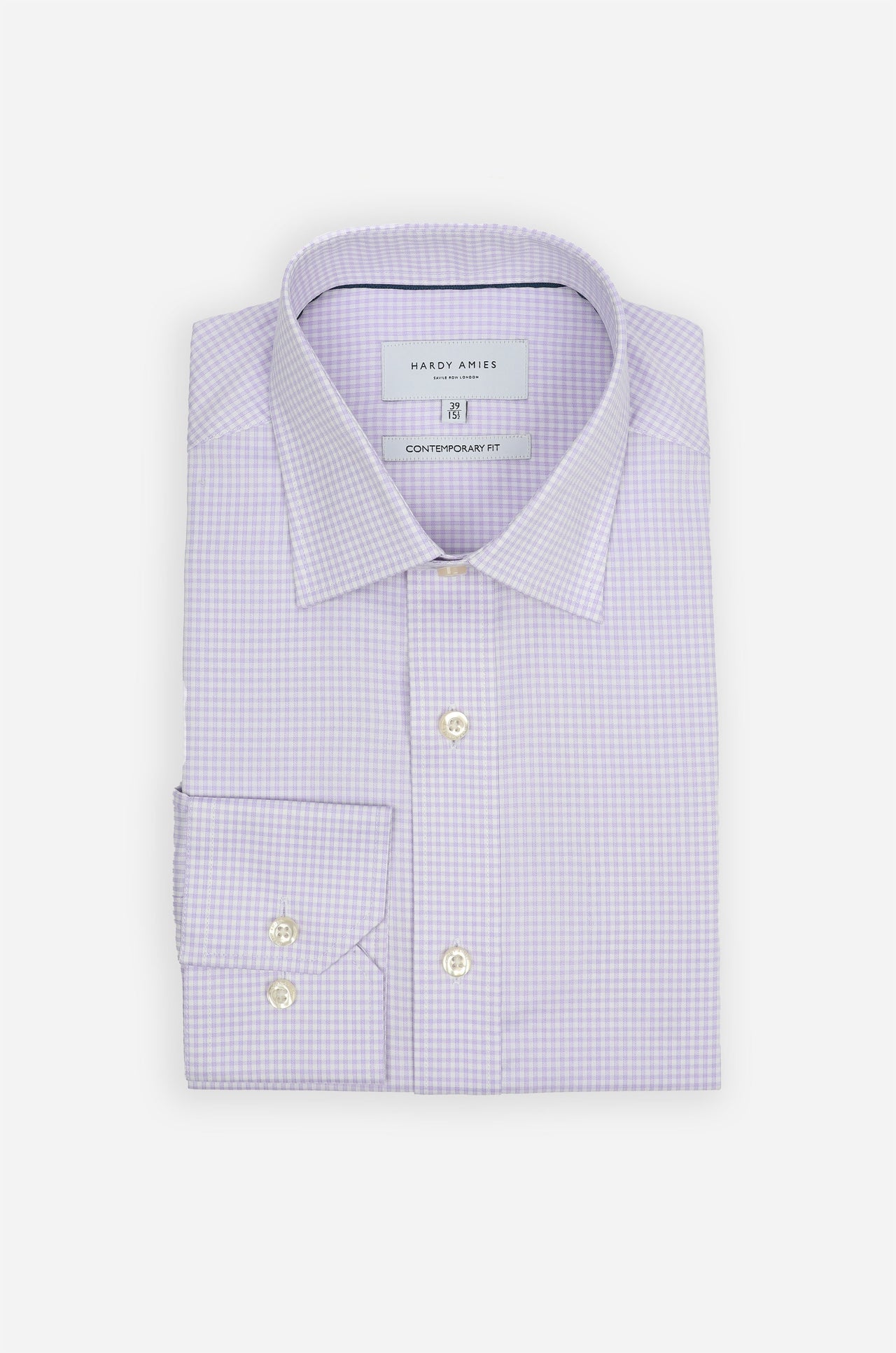 Orchid Check 120 Shirt Contemporary Fit