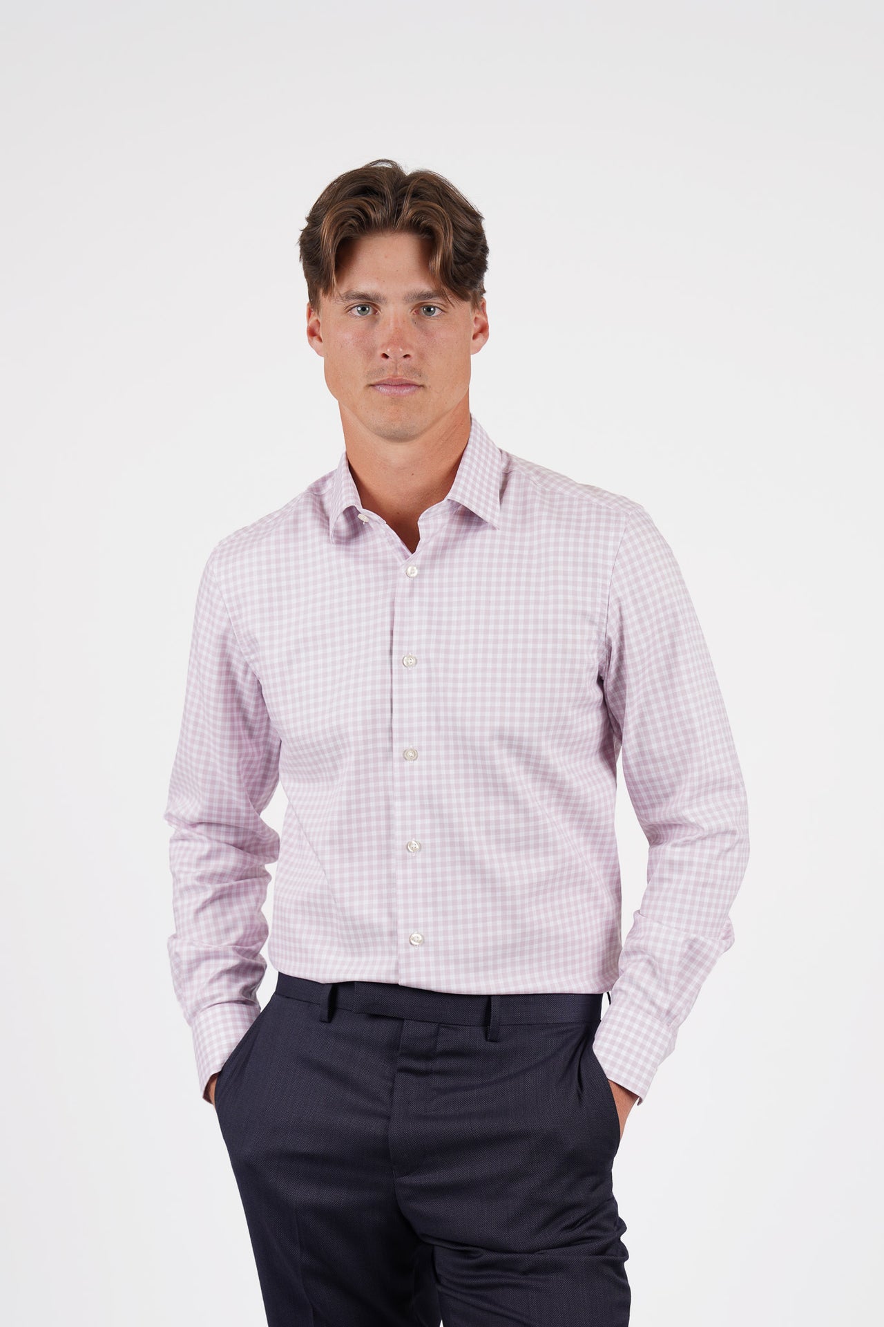 Blush Check Shirt Slim Fit