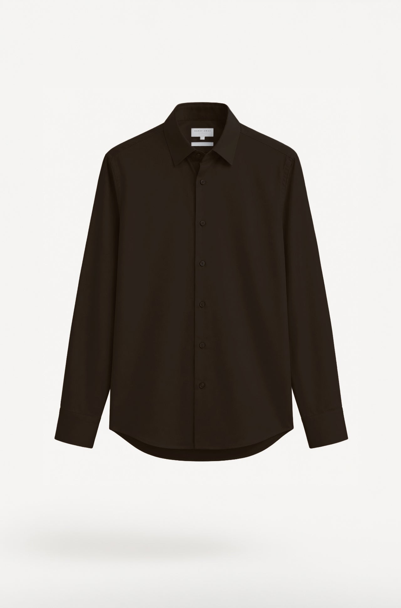 Espresso Plain Shirt Slim Fit
