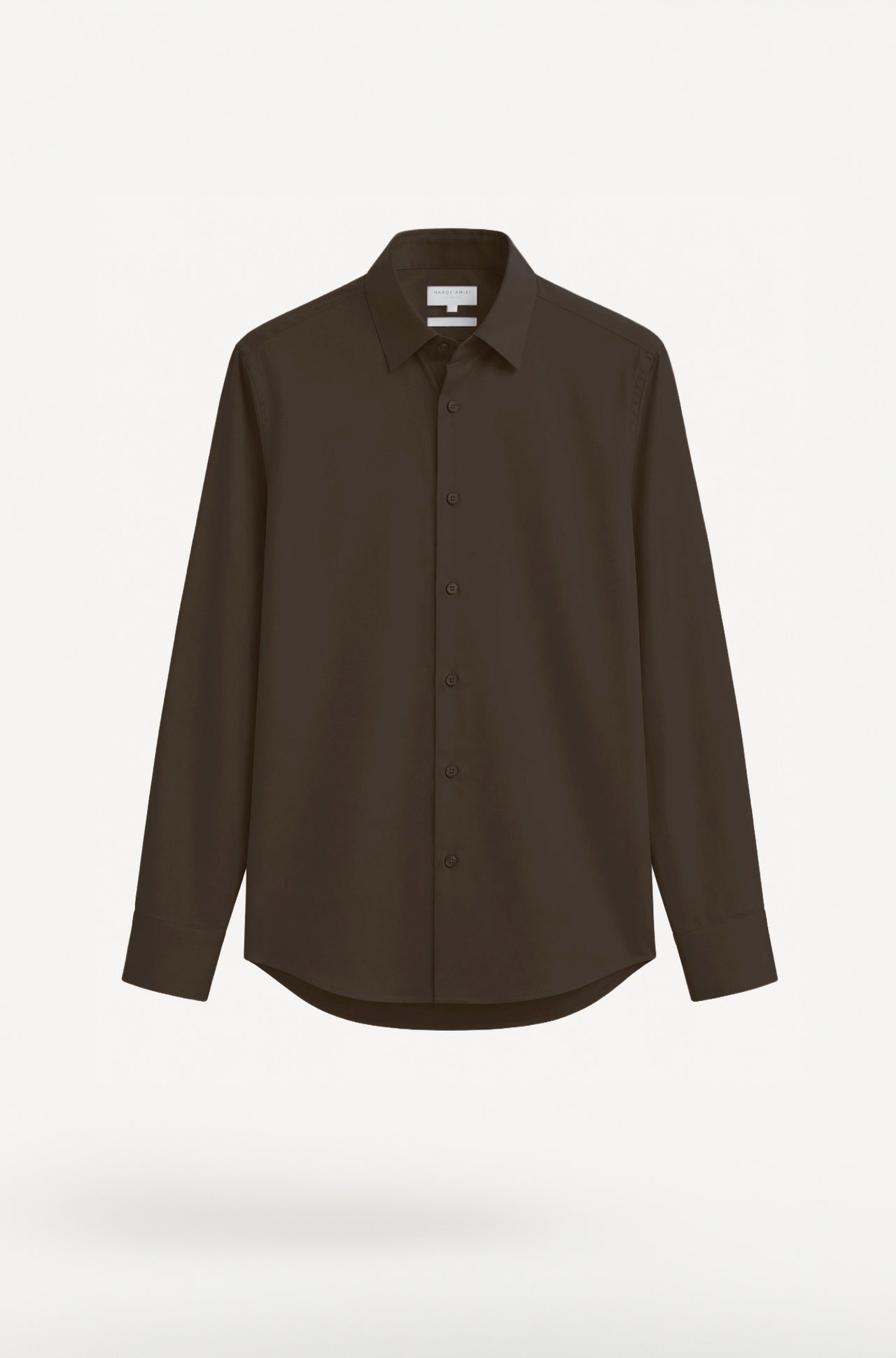 Espresso Plain Shirt Slim Fit