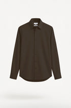 Espresso Plain Shirt Slim Fit